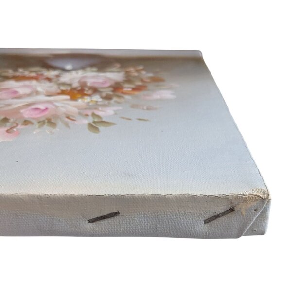 Original Floral Oil Painting On Stretched Canvas Signed By Artist Roxy - Romanti - Picture 8 of 14